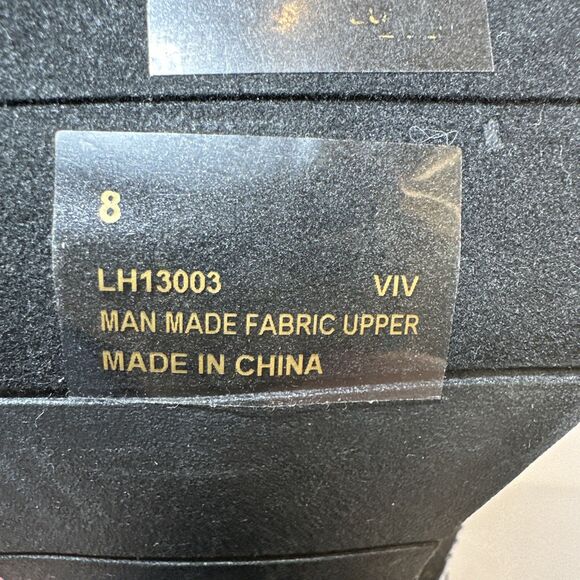 CAPE ROBBIN Women's Black Viv Rhinestone Denim Buckle Pointed-Toe Heels SZ 8 - Picture 9 of 16